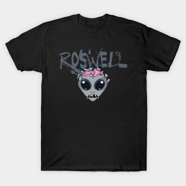 ROSWELL Grey T-Shirt by reyacevedoart